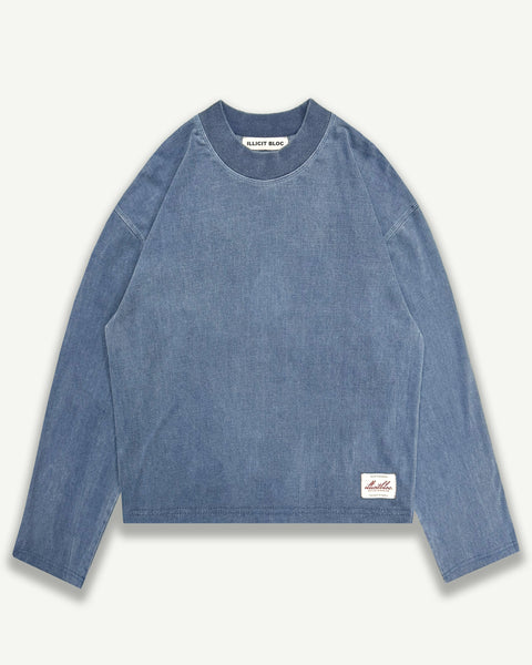 APRÈS LONG SLEEVE T-SHIRT - WASHED NAVY