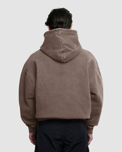 BLANK HOODIE - WASHED BROWN