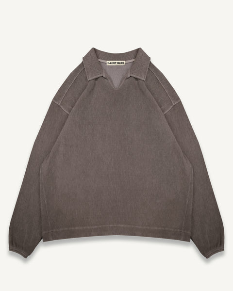 DRILL TOP - WASHED BROWN