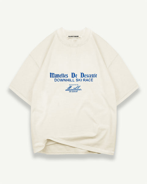 DESCENTE T-SHIRT - OYSTER