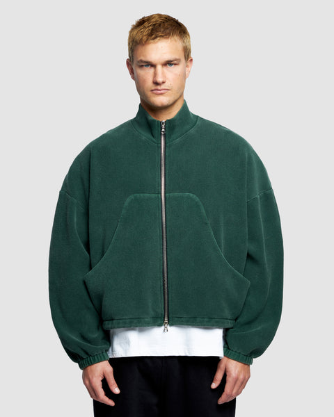 OTTOMAN TRACK JACKET - WASHED GREEN