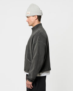 OTTOMAN TRACK JACKET - WASHED BLACK