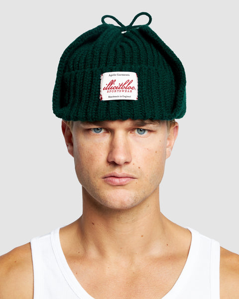 NORDIC BEANIE - TARTAN GREEN