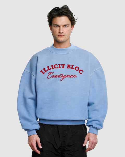 IRON BRAND SWEATSHIRT - POWDER BLUE