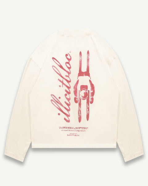 POSTER LONG SLEEVE T-SHIRT - OYSTER