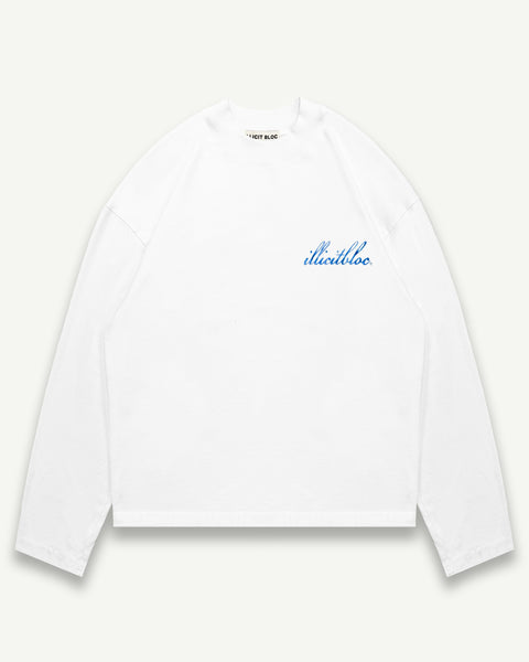 POSTER LONG SLEEVE T-SHIRT - WHITE