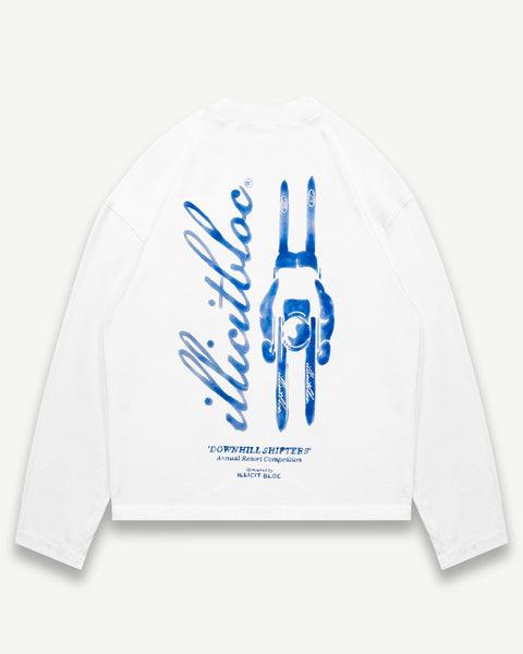 POSTER LONG SLEEVE T-SHIRT - WHITE