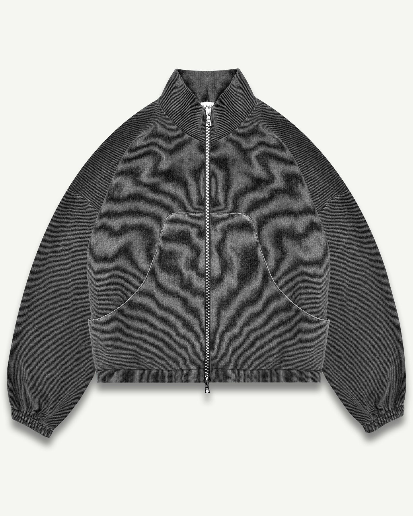 OTTOMAN TRACK JACKET - WASHED BLACK