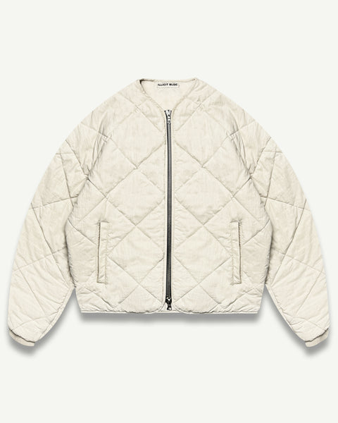 QUILTED BOMBER - OYSTER