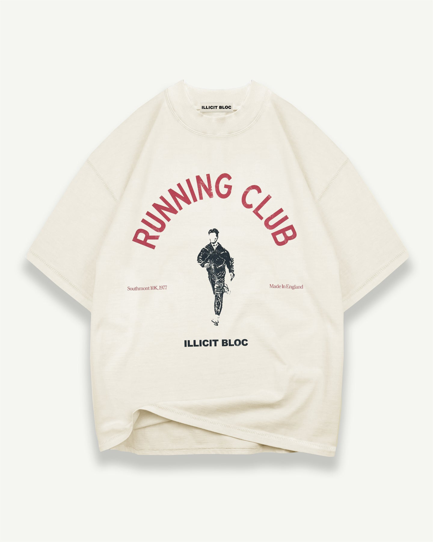 RUNNING CLUB T-SHIRT - OYSTER