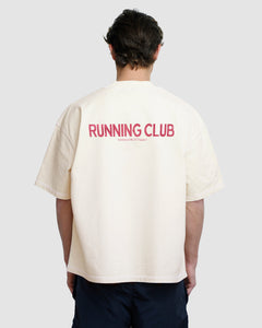 RUNNING CLUB T-SHIRT - OYSTER