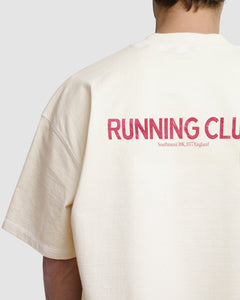 RUNNING CLUB T-SHIRT - OYSTER